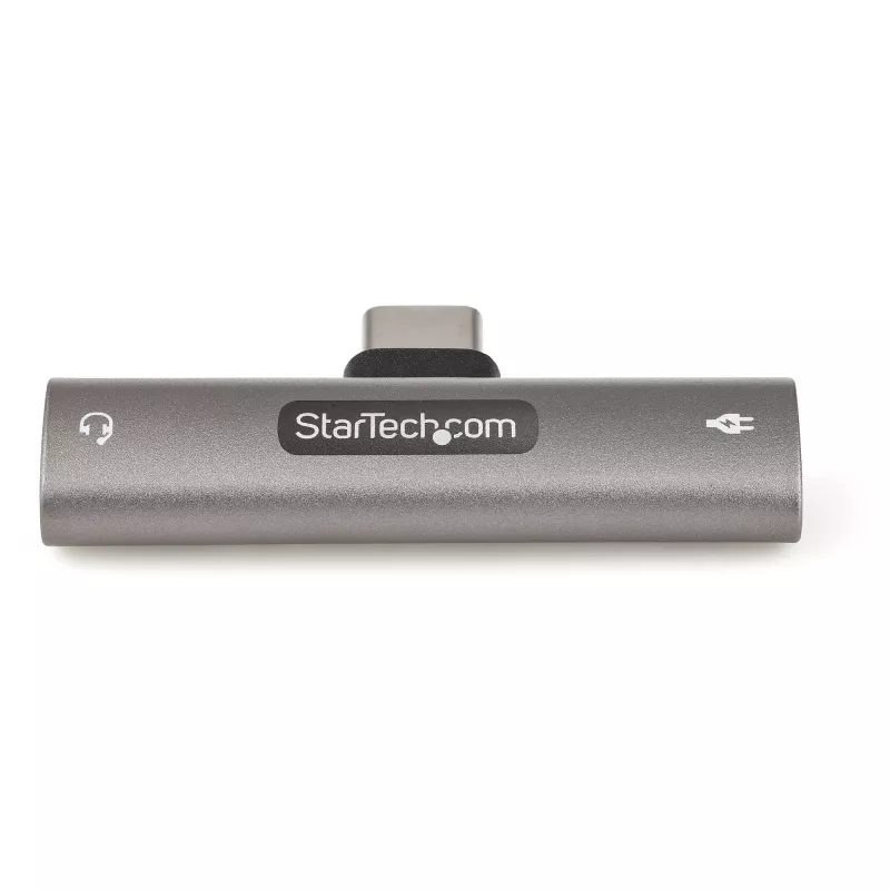 StarTech.com CDP235APDM USB-C audio- en laadadapter met 3,5 mm TRRS koptelefoon-/headsetaansluiting en 60 W USB-C Power Delivery-doorvoerlading, voor telefoon/tablet/laptop