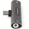 StarTech.com CDP235APDM USB-C audio- en laadadapter met 3,5 mm TRRS koptelefoon-/headsetaansluiting en 60 W USB-C Power Delivery-doorvoerlading, voor telefoon/tablet/laptop