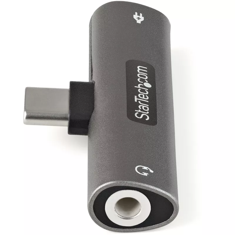 StarTech.com CDP235APDM USB-C audio- en laadadapter met 3,5 mm TRRS koptelefoon-/headsetaansluiting en 60 W USB-C Power Delivery-doorvoerlading, voor telefoon/tablet/laptop