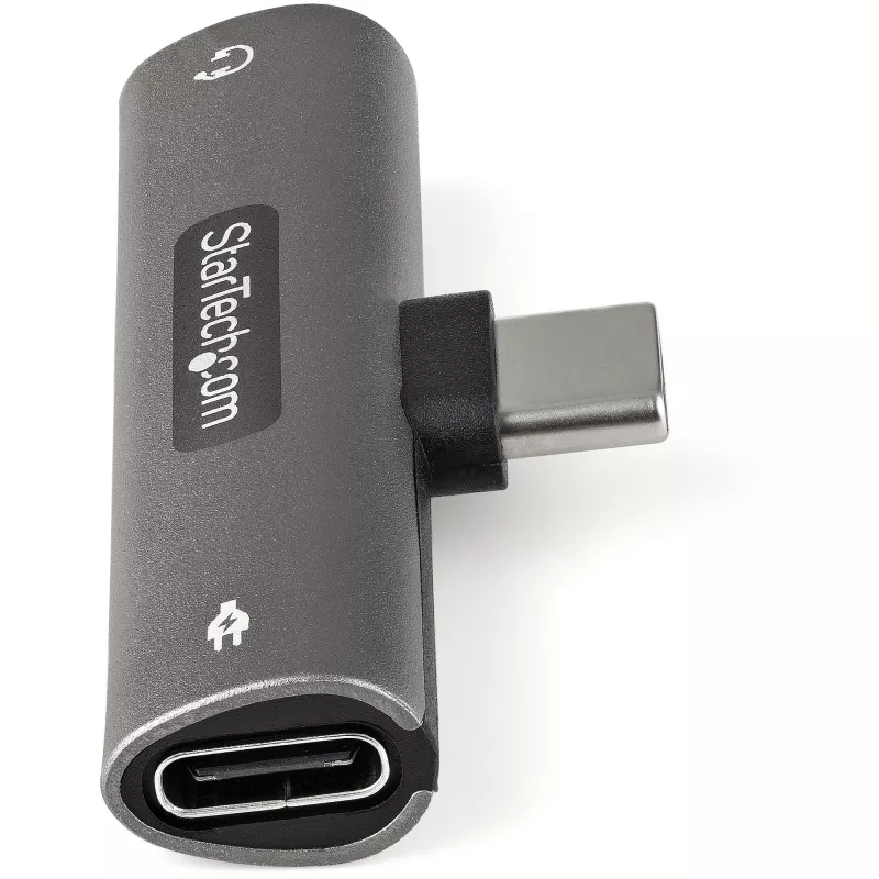 StarTech.com CDP235APDM USB-C audio- en laadadapter met 3,5 mm TRRS koptelefoon-/headsetaansluiting en 60 W USB-C Power Delivery-doorvoerlading, voor telefoon/tablet/laptop