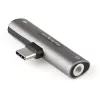 StarTech.com CDP235APDM USB-C audio- en laadadapter met 3,5 mm TRRS koptelefoon-/headsetaansluiting en 60 W USB-C Power Delivery-doorvoerlading, voor telefoon/tablet/laptop