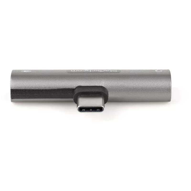 StarTech.com CDP235APDM USB-C audio- en laadadapter met 3,5 mm TRRS koptelefoon-/headsetaansluiting en 60 W USB-C Power Delivery-doorvoerlading, voor telefoon/tablet/laptop