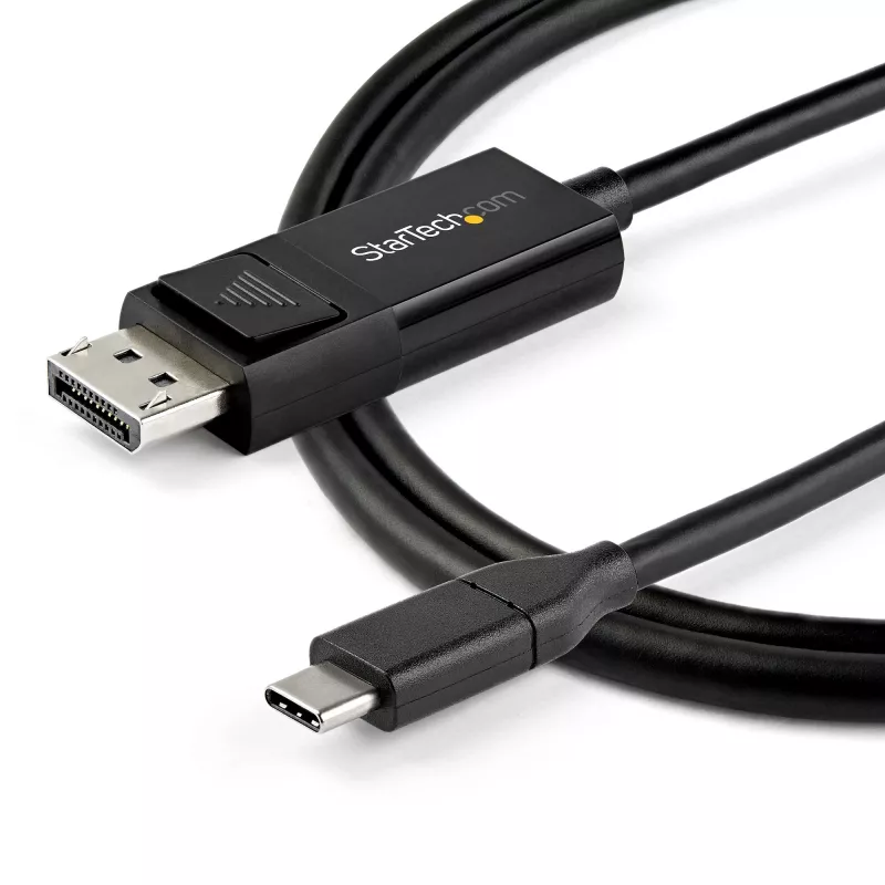 StarTech.com 1 m USB-C naar DisplayPort 1.4 kabel 8K 60 Hz/4K – bidirectionele DP naar USB-C of USB-C naar DP omkeerbare videoadapterkabel – HBR3/HDR/DSC – USB Type-C/Thunderbolt monitorkabel