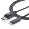 StarTech.com 6ft/1.8m USB-C-naar-DisplayPort-1.4-kabel – 4K/5K/8K USB Type-C-naar-DP-1.4-Alt-Mode-videoadapter-converter – HBR3/HDR/DSC – 8K-60Hz-DP-monitorkabel voor USB-C/Thunderbolt 3