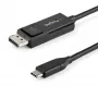 StarTech.com 6.6ft (2m) USB C naar DisplayPort 1.2 kabel 4K 60Hz - bidirectionele DP naar USB-C of USB-C naar DP omkeerbare video-adapterkabel - HBR2/HDR - USB Type C/Thunderbolt monitorkabel