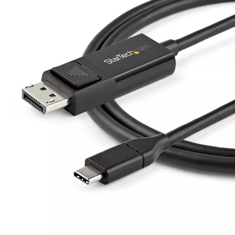 StarTech.com 6.6ft (2m) USB C naar DisplayPort 1.2 kabel 4K 60Hz - bidirectionele DP naar USB-C of USB-C naar DP omkeerbare video-adapterkabel - HBR2/HDR - USB Type C/Thunderbolt monitorkabel