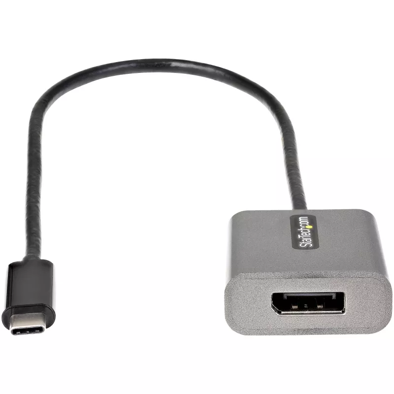 StarTech.com USB-C-naar-DisplayPort-adapter – 8K/4K 60Hz USB-C-naar-DisplayPort-1.4-adapter-dongle – USB Type-C-naar-DP-monitor-videoconverter – compatibel met Thunderbolt 3 – met 30 cm lang, vast kabel