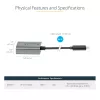 StarTech.com USB-C-naar-DisplayPort-adapter – 8K/4K 60Hz USB-C-naar-DisplayPort-1.4-adapter-dongle – USB Type-C-naar-DP-monitor-videoconverter – compatibel met Thunderbolt 3 – met 30 cm lang, vast kabel