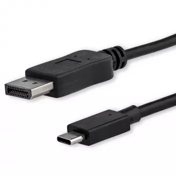 StarTech.com 1m USB-C naar DisplayPort 1.2 kabel 4K 60Hz – USB-C naar DisplayPort adapterkabel – HBR2 – USB Type-C DP Alt Mode naar DP monitor videokabel – werkt met Thunderbolt 3 – zwart