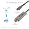 StarTech.com 4,9m (5m) USB-C naar HDMI kabel 4K 60Hz met HDR10 - Ultra HD USB Type-C naar 4K HDMI 2.0b videoadapterkabel - USB-C naar HDMI HDR monitor/display converter - DP 1.4 Alt Mode HBR3