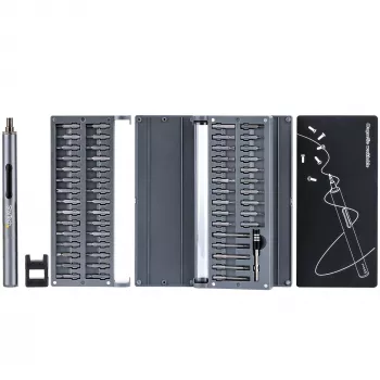 StarTech.com 55-bits elektrische precisie-schroevendraaierset - draagbare draadloze accu-aangedreven bit-schroevendraaierset voor elektronica-, laptop-, computer-, tablet- en telefoonreparaties - magnetische werkmat