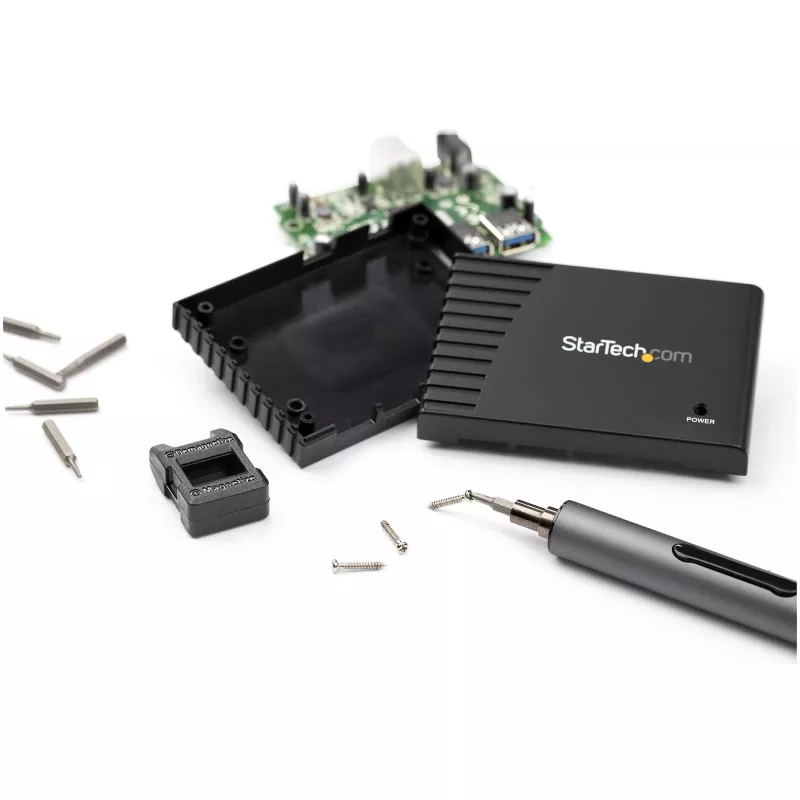 StarTech.com 55-bits elektrische precisie-schroevendraaierset - draagbare draadloze accu-aangedreven bit-schroevendraaierset voor elektronica-, laptop-, computer-, tablet- en telefoonreparaties - magnetische werkmat
