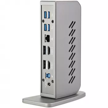 StarTech.com USB-C USB-A dock - hybride universele USB 3.0 dockingstation voor USB-C- of USB-A-laptop - dual-monitor 4K 60Hz HDMI/DisplayPort - 6x USB-A, GbE - USB 3.1 Gen 1 - Windows/Mac