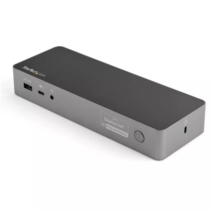 StarTech.com universele laptop-dockingstation, hybride USB-C- & USB-A-dock, dual 4K DP & HDMI, 100W PD, Mac / Windows / Chrome OS, 4x USB 5Gbps hub, GbE