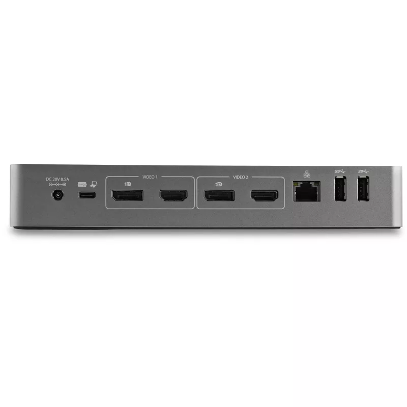 StarTech.com universele laptop-dockingstation, hybride USB-C- & USB-A-dock, dual 4K DP & HDMI, 100W PD, Mac / Windows / Chrome OS, 4x USB 5Gbps hub, GbE