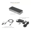 StarTech.com universele laptop-dockingstation, hybride USB-C- & USB-A-dock, dual 4K DP & HDMI, 100W PD, Mac / Windows / Chrome OS, 4x USB 5Gbps hub, GbE