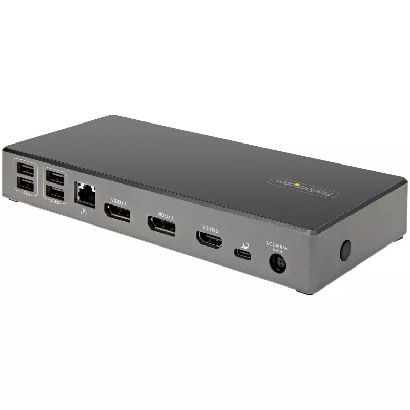 StarTech.com USB C dock - triple 4K monitor USB Type-C dockingstation - 100W Power Delivery - DP 1.4 Alt Mode & DSC, 2x DisplayPort 1.4/HDMI 2.0 - 6xUSB (2x 10Gbps) - Windows/Chrome