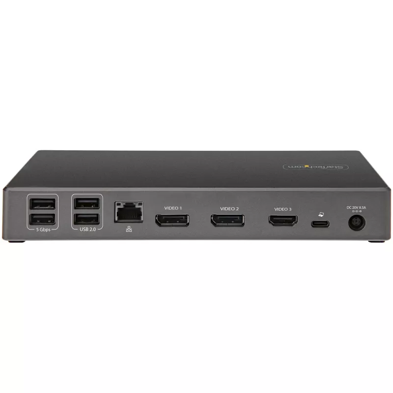 StarTech.com USB C dock - triple 4K monitor USB Type-C dockingstation - 100W Power Delivery - DP 1.4 Alt Mode & DSC, 2x DisplayPort 1.4/HDMI 2.0 - 6xUSB (2x 10Gbps) - Windows/Chrome