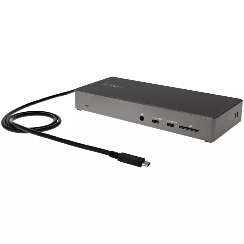 StarTech.com USB C dock - triple 4K monitor USB Type-C dockingstation - 100W Power Delivery - DP 1.4 Alt Mode & DSC, 2x DisplayPort 1.4/HDMI 2.0 - 6xUSB (2x 10Gbps) - Windows/Chrome
