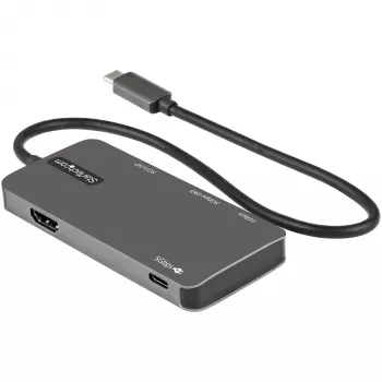 StarTech.com USB-C multipoort-adapter – USB-C naar 4K HDMI, 100 W Power Delivery doorvoer, SD/MicroSD-slot, 3-voudige USB 3.0 hub – USB Type-C mini-dock – 30 cm lange aangesloten kabel