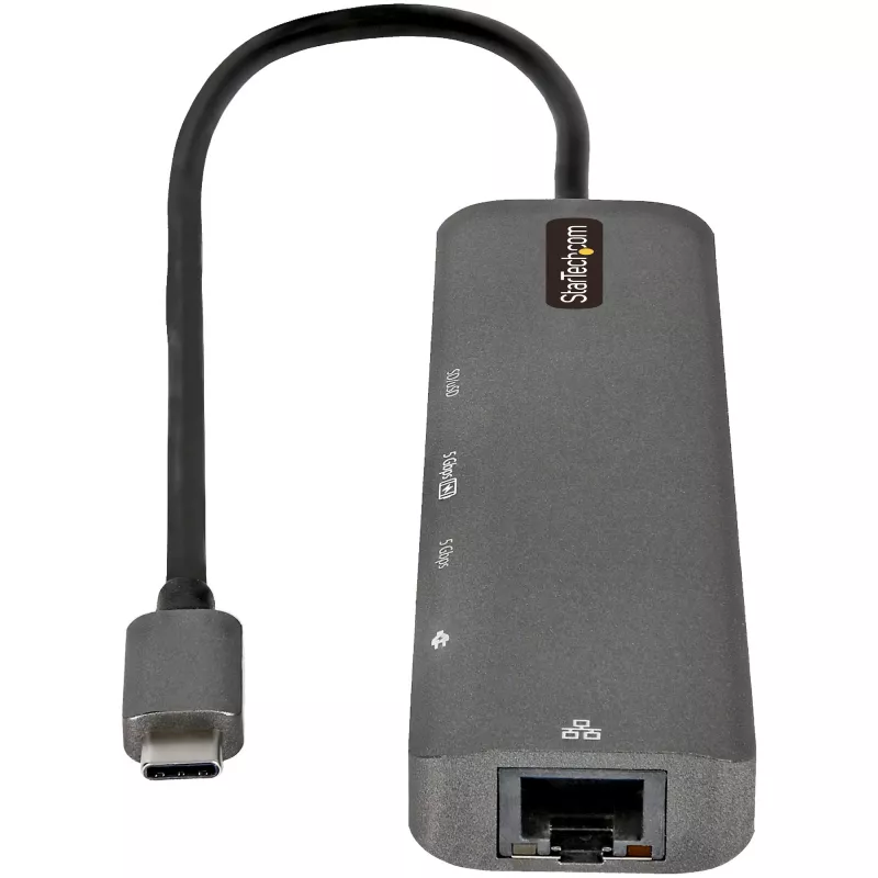StarTech.com USB-C multipoort-adapter-hub, USB-C naar 4K 60Hz HDMI, Gigabit Ethernet en 100W laptop-laadfunctie voor Macbook Pro / Air en Windows