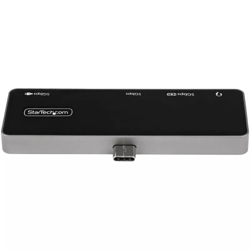 StarTech.com USB C multipoort-adapter – USB-C naar 4K 60Hz HDMI 2.0, 100W Power Delivery doorvoerladen, 3-poorts USB 3.0 hub, audio – USB-C mini-dock – draagbare USB Type-C reisdock