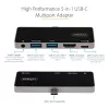 StarTech.com USB C multipoort-adapter – USB-C naar 4K 60Hz HDMI 2.0, 100W Power Delivery doorvoerladen, 3-poorts USB 3.0 hub, audio – USB-C mini-dock – draagbare USB Type-C reisdock