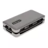 StarTech.com USB-C multipoort-adapter – 4K 60Hz HDMI/DP – 3-poorts USB-hub – 100W Power Delivery Pass-Through – GbE – mini-dockingstation voor onderweg met laadfunctie – 30 cm wrap-around-kabel