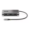 StarTech.com USB-C multipoort-adapter – 4K 60Hz HDMI/DP – 3-poorts USB-hub – 100W Power Delivery Pass-Through – GbE – mini-dockingstation voor onderweg met laadfunctie – 30 cm wrap-around-kabel