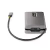 StarTech.com USB-C multipoort-adapter – 4K 60Hz HDMI/DP – 3-poorts USB-hub – 100W Power Delivery Pass-Through – GbE – mini-dockingstation voor onderweg met laadfunctie – 30 cm wrap-around-kabel