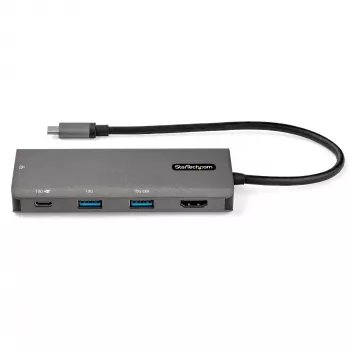 StarTech.com USB-C-multipoort-adapter - 10 Gbit/s USB Type-C mini-dock met 4K 30 Hz HDMI - 100 W Power Delivery doorvoer - 3-poorts USB-hub, GbE - USB 3.1/3.2 Gen 2 laptop-dock - 25,4 cm kabel