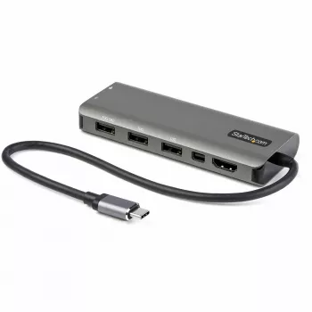 StarTech.com USB-C multipoort-adapter – USB-C naar HDMI of Mini DisplayPort 4K 60Hz, 100W Power Delivery Pass-Through, 4-poorts 10Gbps USB-hub – USB Type-C mini-dock – met 12 inch (30 cm) vaste kabel