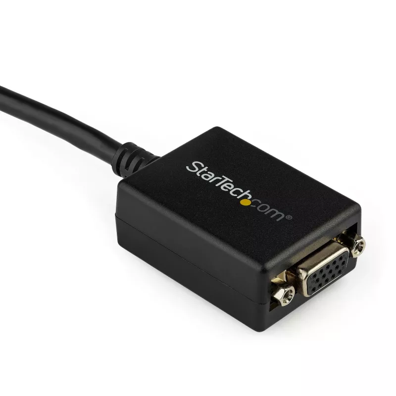 StarTech.com DisplayPort naar VGA adapter - actieve DP naar VGA converter - 1080p video - DisplayPort gecertificeerd - DP/DP++ bron naar VGA monitor kabel adapter dongle - vergrendelbare DP-aansluiting