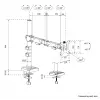 Neomounts DS60-600BL1 monitorhouder 10-32 inch - Quick-Fix - 180°-stop