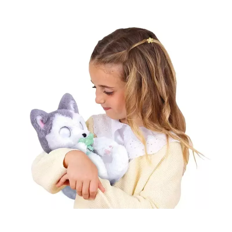 Pluche interactief mascotte Epee Psytulaski husky-hond — interactief pluche dier met geluiden en beweging