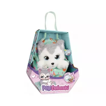 Pluche interactief mascotte Epee Psytulaski husky-hond — interactief pluche dier met geluiden en beweging