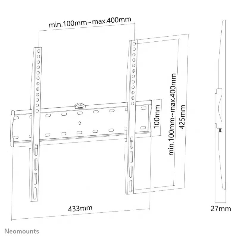 Neomounts FPMA-W300zwart tv-wandbeugel 32-55 inch – ultraplat