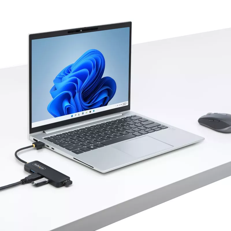 StarTech.com 4-poorts USB-A-hub, 5Gbit/s, busgevoed, compacte reis-mini-USB-hub, multi-poorts USB 3.0-splitter, draagbare USB-hub, overstroombeveiliging (OCP)