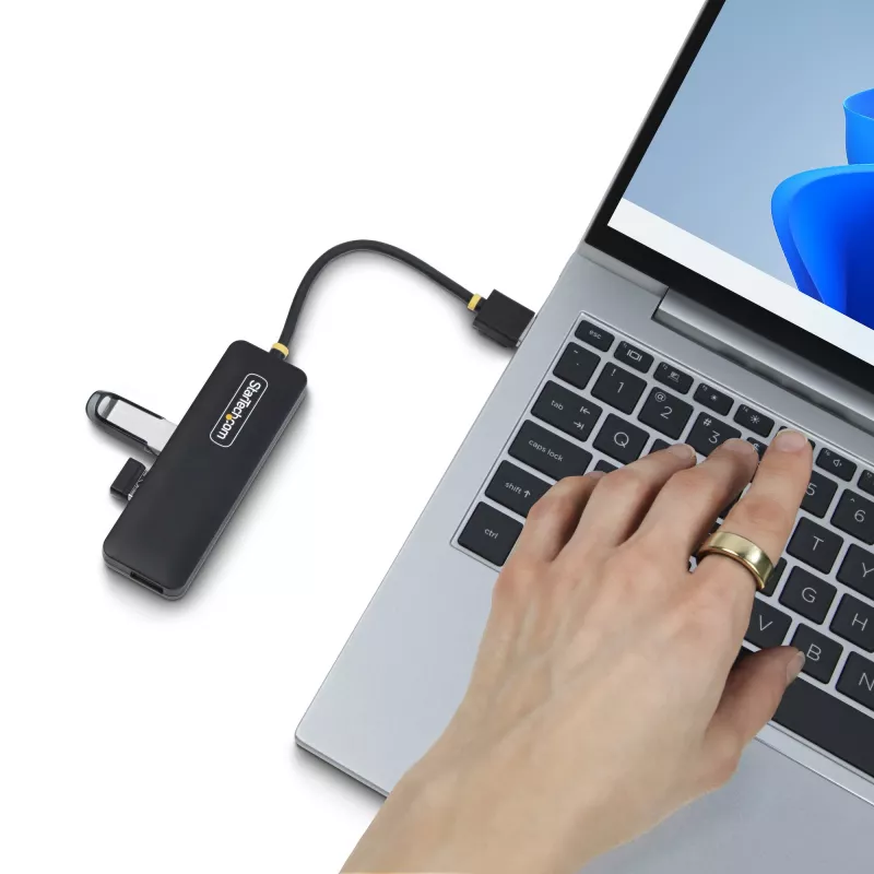 StarTech.com 4-poorts USB-A-hub, 5Gbit/s, busgevoed, compacte reis-mini-USB-hub, multi-poorts USB 3.0-splitter, draagbare USB-hub, overstroombeveiliging (OCP)
