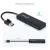 StarTech.com 4-poorts USB-A-hub, 5Gbit/s, busgevoed, compacte reis-mini-USB-hub, multi-poorts USB 3.0-splitter, draagbare USB-hub, overstroombeveiliging (OCP)