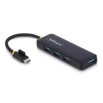 StarTech.com 4-poorts USB-C-hub, 5 Gbit/s, USB-C naar 4x USB-A, busgevoed, kleine reis-mini-hub, multi-poorts USB 3.0-splitter, draagbare hub, overstroombeveiliging