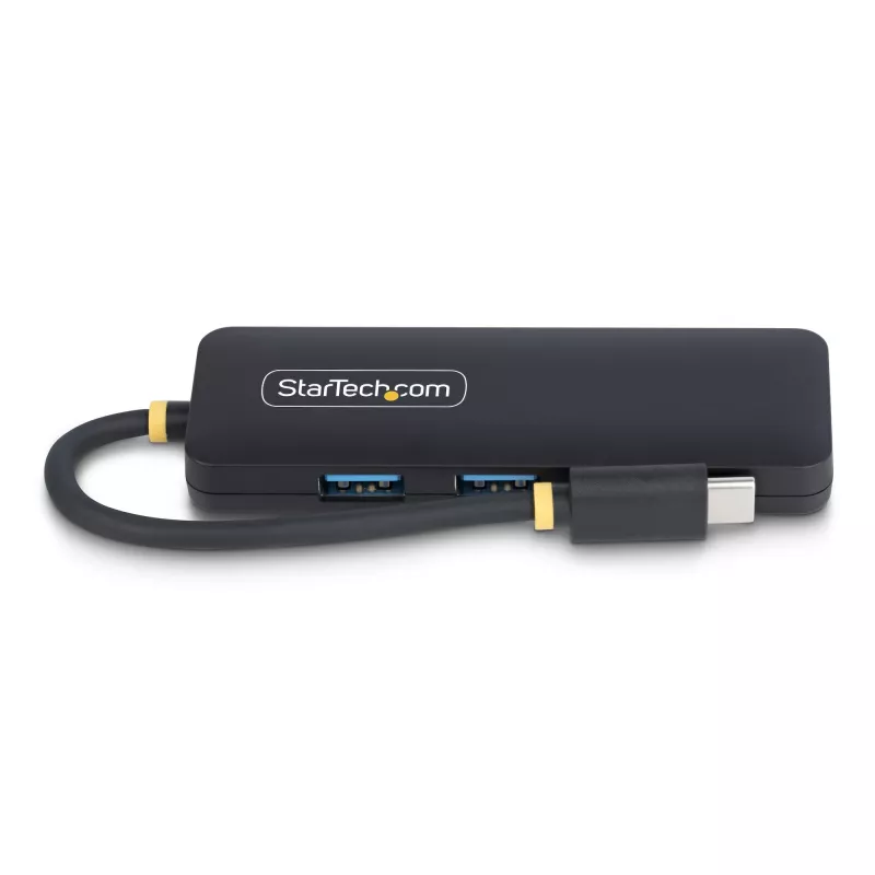StarTech.com 4-poorts USB-C-hub, 5 Gbit/s, USB-C naar 4x USB-A, busgevoed, kleine reis-mini-hub, multi-poorts USB 3.0-splitter, draagbare hub, overstroombeveiliging