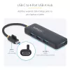 StarTech.com 4-poorts USB-C-hub, 5 Gbit/s, USB-C naar 4x USB-A, busgevoed, kleine reis-mini-hub, multi-poorts USB 3.0-splitter, draagbare hub, overstroombeveiliging