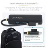 StarTech.com 4-poorts USB-C-hub, 5 Gbit/s, USB-C naar 4x USB-A, busgevoed, kleine reis-mini-hub, multi-poorts USB 3.0-splitter, draagbare hub, overstroombeveiliging