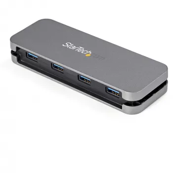 StarTech.com 4-poorts USB 3.0-hub - USB-A naar 4x USB-A - SuperSpeed 5Gbps draagbare USB 3.1 Gen 1 Type-A-hub - USB-busgevoed - laptop/desktop USB-hub met lange kabel 28 cm & kabelmanagement~4-poorts USB 3.0-hub - USB-A naar 4x USB-A - SuperSpeed 5Gbps draagbare USB 3.2 Gen 1 Type-A-hub - USB-busgevoed - laptop/desktop USB-hub met lange kabel 28 cm & kabelmanagement