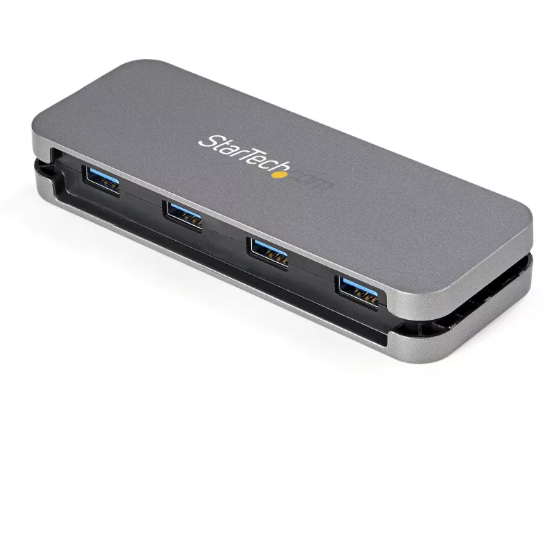 StarTech.com 4-poorts USB 3.0-hub - USB-A naar 4x USB-A - SuperSpeed 5Gbps draagbare USB 3.1 Gen 1 Type-A-hub - USB-busgevoed - laptop/desktop USB-hub met lange kabel 28 cm & kabelmanagement~4-poorts USB 3.0-hub - USB-A naar 4x USB-A - SuperSpeed 5Gbps draagbare USB 3.2 Gen 1 Type-A-hub - USB-busgevoed - laptop/desktop USB-hub met lange kabel 28 cm & kabelmanagement