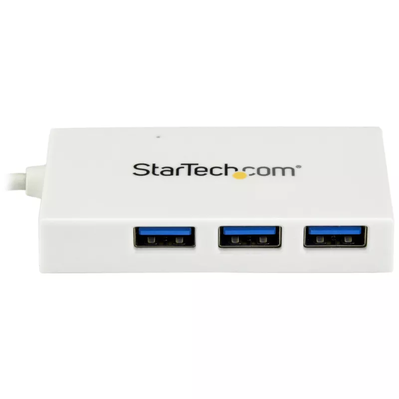 StarTech.com HB30C3A1CFBW 4-poorts USB-C-hub, 1x USB-C + 3x USB-A, USB 3.0 SuperSpeed 5Gbps, draagbaar, wit