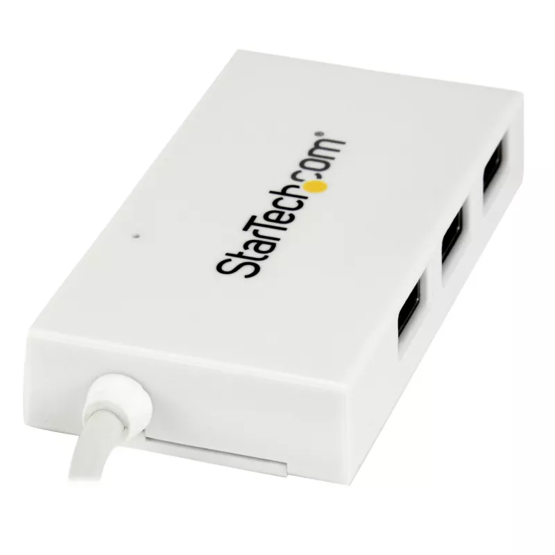 StarTech.com HB30C3A1CFBW 4-poorts USB-C-hub, 1x USB-C + 3x USB-A, USB 3.0 SuperSpeed 5Gbps, draagbaar, wit
