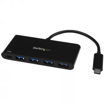 StarTech.com 4-poorts USB-C-hub met 4 USB Type-A-aansluitingen (USB 3.0 SuperSpeed 5 Gbit/s) – 60 W Power Delivery doorvoerlading – USB 3.1 Gen 1/USB 3.2 Gen 1 laptop-hub-adapter – MacBook, Dell~4-poorts USB-C-hub met 4 USB Type-A-aansluitingen (USB 3.0 SuperSpeed 5 Gbit/s) – 60 W Power Delivery doorvoerlading – USB 3.2 Gen 1 laptop-hub-adapter – MacBook, Dell