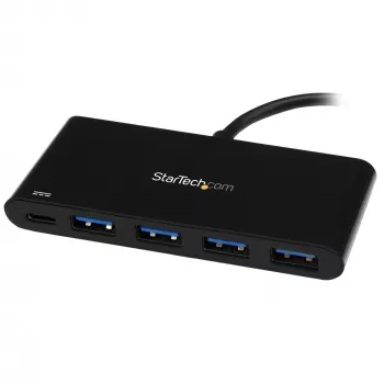 StarTech.com 4-poorts USB-C-hub met 4 USB Type-A-aansluitingen (USB 3.0 SuperSpeed 5 Gbit/s) – 60 W Power Delivery doorvoerlading – USB 3.1 Gen 1/USB 3.2 Gen 1 laptop-hub-adapter – MacBook, Dell~4-poorts USB-C-hub met 4 USB Type-A-aansluitingen (USB 3.0 SuperSpeed 5 Gbit/s) – 60 W Power Delivery doorvoerlading – USB 3.2 Gen 1 laptop-hub-adapter – MacBook, Dell